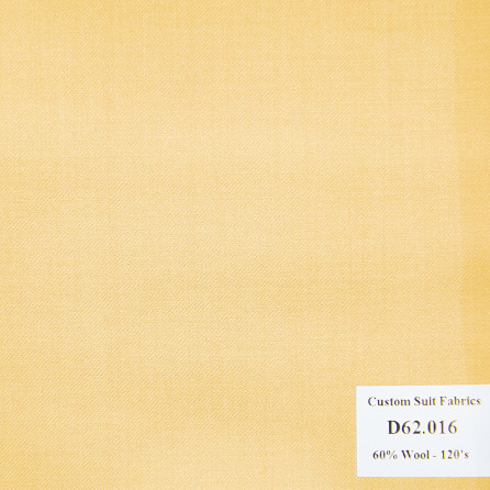 [ Call ] D62.016 Kevinlli V4 - Vải Suit 60% Wool - Vàng Trơn